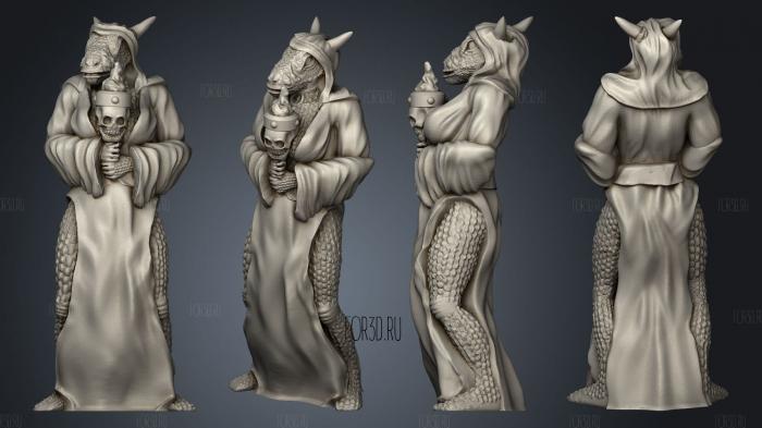 Dungeons and Monsters Female Dragon Born s Torch Mini stl model for CNC