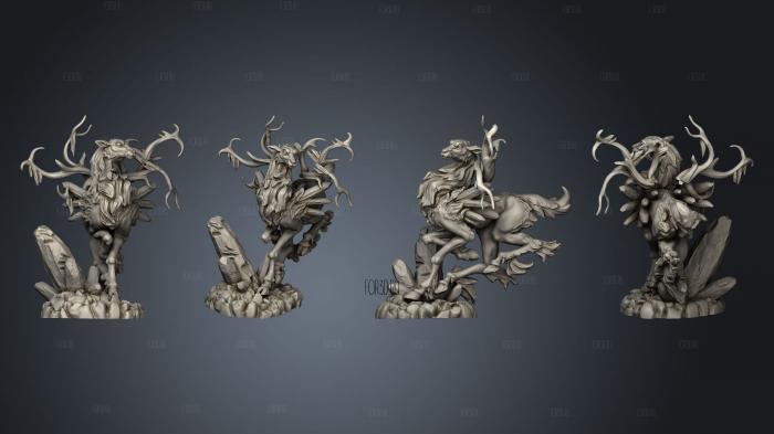 Elemental Creatures Ice Stag stl model for CNC