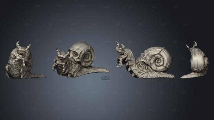 Elemental Creatures Poision Snail dripping 001 stl model for CNC