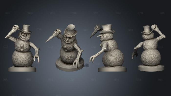 Evil Snowman evil snowman 2 stl model for CNC
