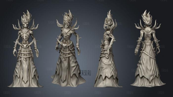 Flame Lich stl model for CNC