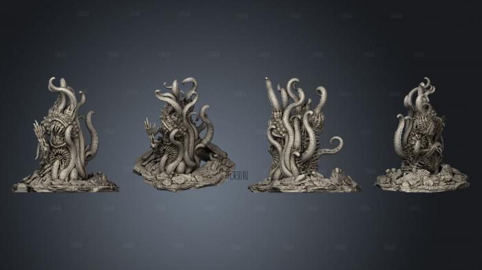 Giant Chaos Beast Base stl model for CNC