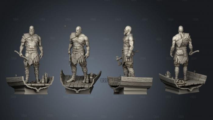 Grumpy Kratos SLA stl model for CNC