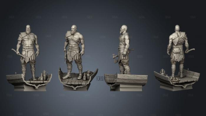 Grumpy Kratos SLS stl model for CNC
