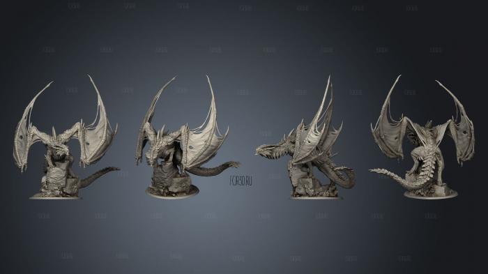 Heaven and Hell Magma Dragon Adult Complete stl model for CNC