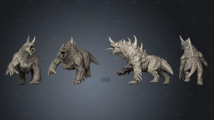 Heaven and Hell Stygian Guardhound Roar Full stl model for CNC