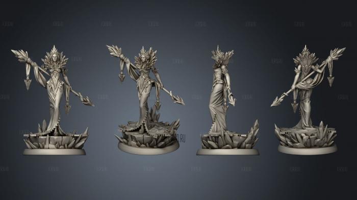 Helga the Frost Witch 75 base stl model for CNC