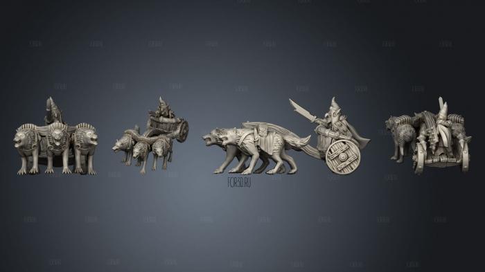 Hero Chariot Goblin without base stl model for CNC