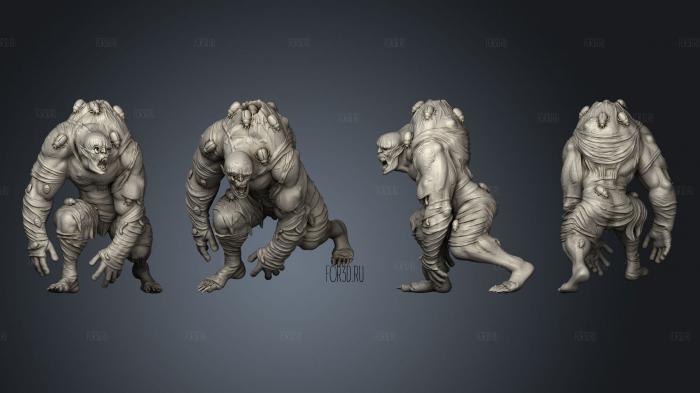 Hive Controled Zombie stl model for CNC