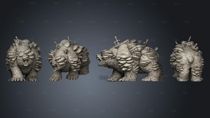 infested giant cave bear stl model for CNC