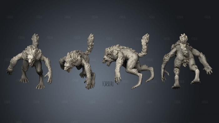 Into the Woods Werewolf 2 stl model for CNC