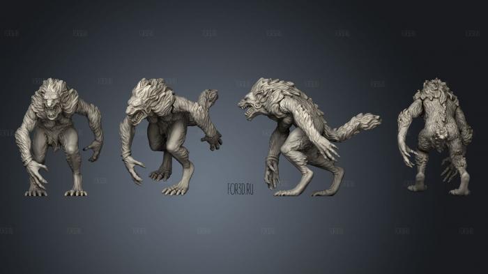 Into the Woods werewolf stl model for CNC