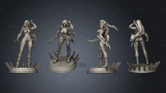 Katarina from league of legends stl model for CNC
