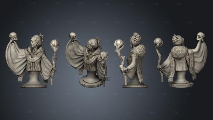 Lilith Archmage Bust stl model for CNC