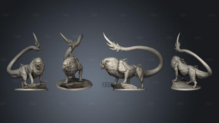 Manticore Stand stl model for CNC