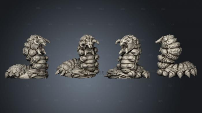Monsters of the Deep Cave Worm 1 stl model for CNC