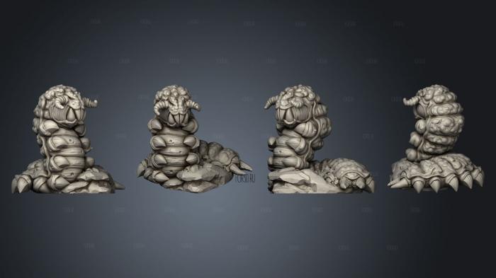 Monsters of the Deep Cave Worm 2 stl model for CNC