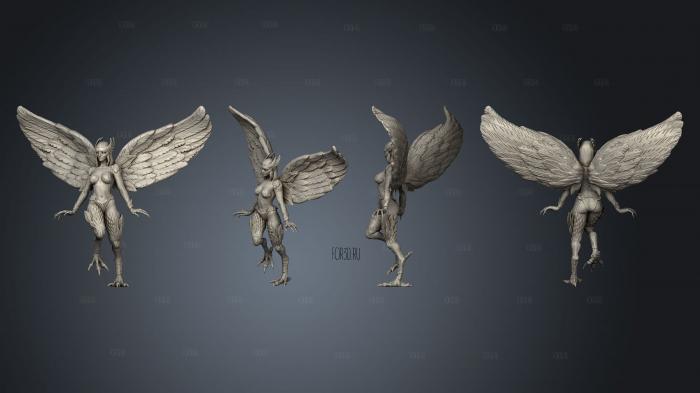 Mountain Harpy stl model for CNC