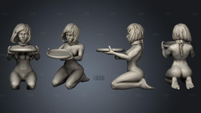 Naked and Bound Female Battle Sister Prisoner Slave stl model for CNC