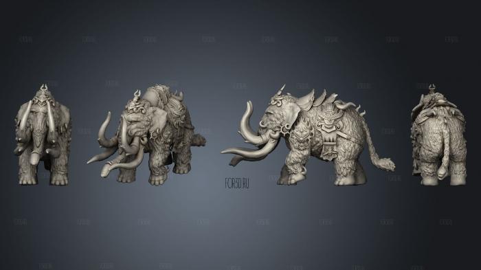 Norse Raiders Dire Mammoth Armored Huge stl model for CNC