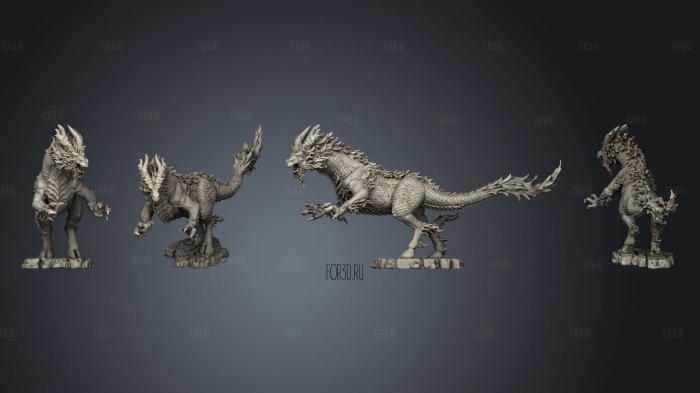 Qilin White Dragon Horse Attacking Large stl model for CNC