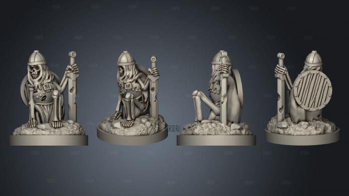 Rising Skeletons Set 04 stl model for CNC