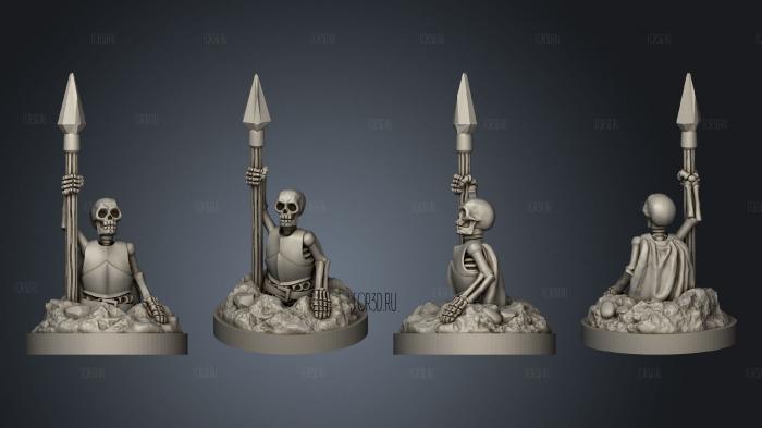 Rising Skeletons Set v 3 stl model for CNC