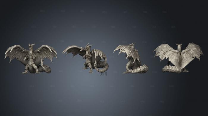 RPG War Dragon Split stl model for CNC