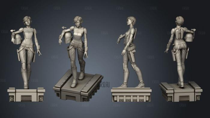 Sabine Wren Star Wars stl model for CNC