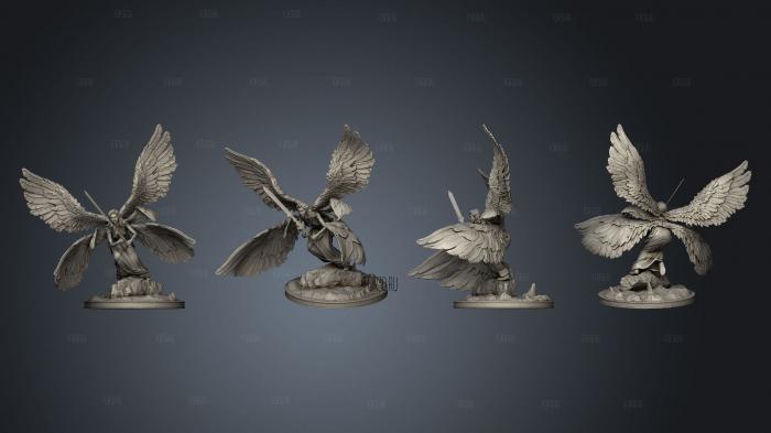 Seraphim Angel Attacking stl model for CNC