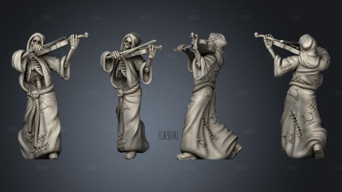 Скрипка Музыканта - Скелета 3d stl модель для ЧПУ