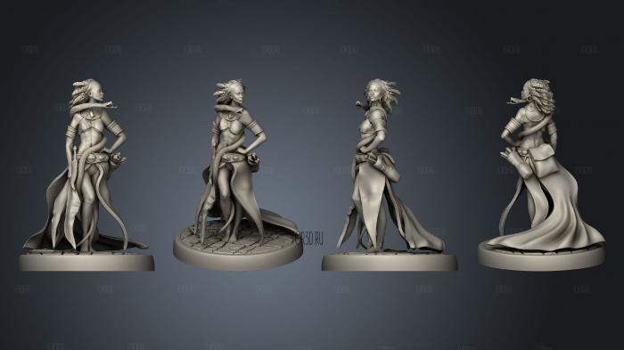 Snake Witch Intimidating stl model for CNC