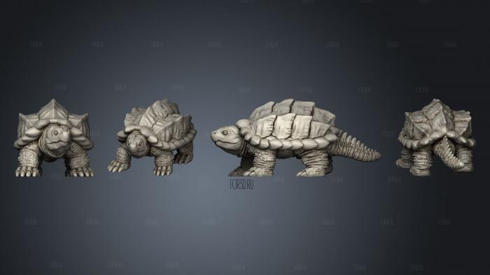 Snapping Turtle Pose 1 stl model for CNC