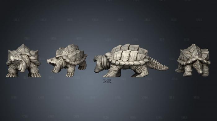 Snapping Turtle Pose 2 stl model for CNC