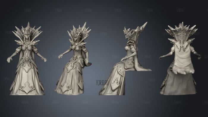 Snow Queen Throne 001 stl model for CNC