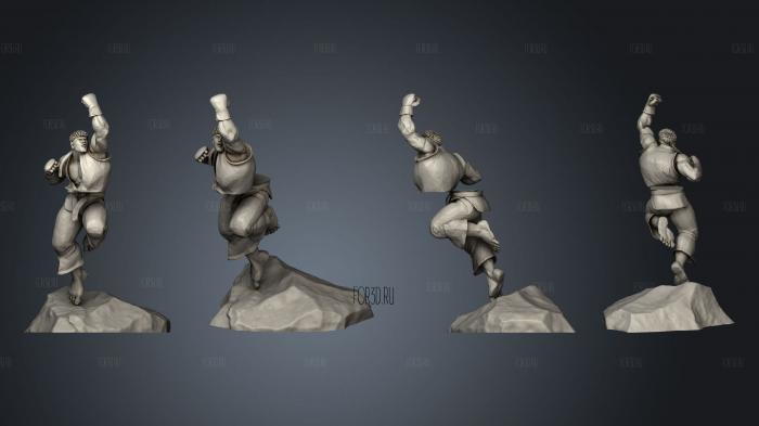 street fighter dragon punch stl model for CNC