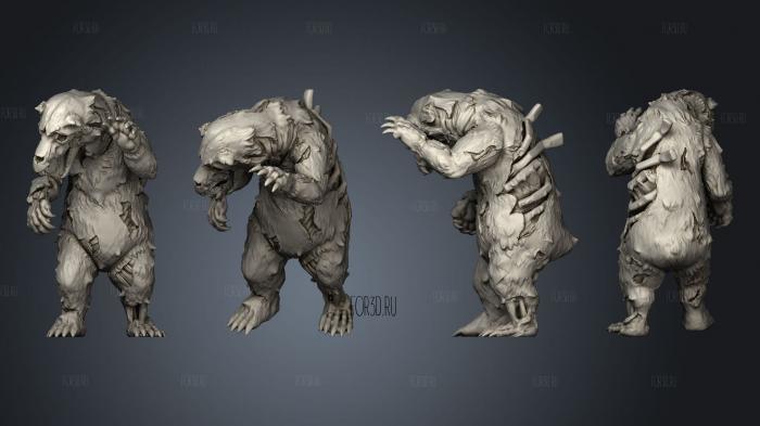 Undead Bear C stl model for CNC