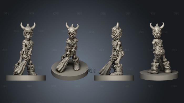 Undead Heroes of the Realm Barbarian stl model for CNC