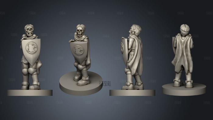 Undead Heroes of the Realm Cavalier stl model for CNC