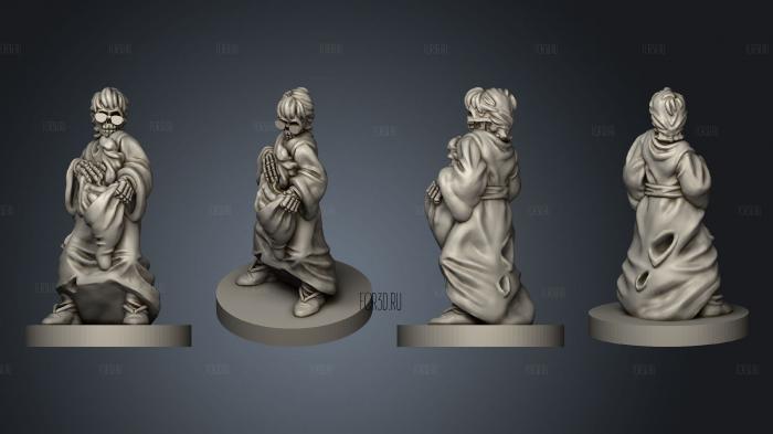 Undead Heroes of the Realm Magician stl model for CNC