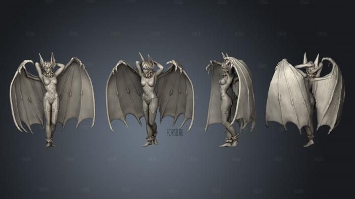 Vampires Bat Succubus stl model for CNC