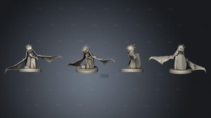 Vampires Flying Head Spiky v 3 stl model for CNC