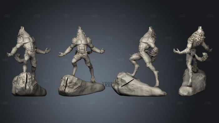 Vampires Werewolf Cursed Howling stl model for CNC