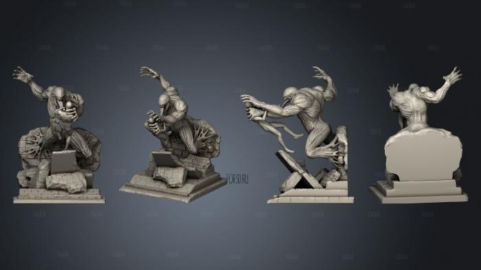 Venom Statue All stl model for CNC