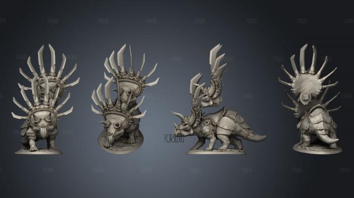 Walk Armored Triceratops Back stl model for CNC