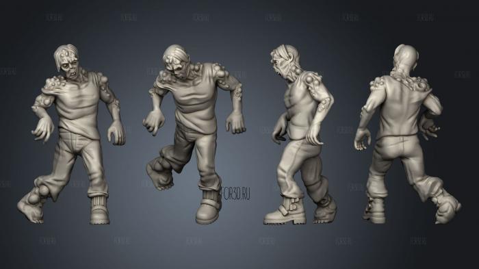 Walker Zombie 01 stl model for CNC