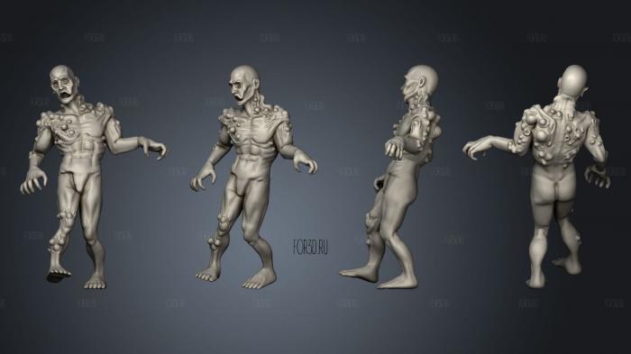 Walker Zombie 08 stl model for CNC