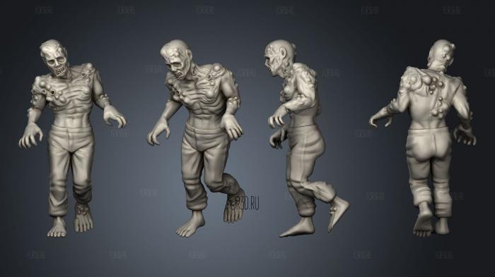 Walker Zombie 10 stl model for CNC