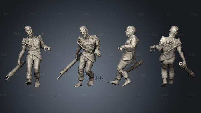 Walker Zombie 29 stl model for CNC