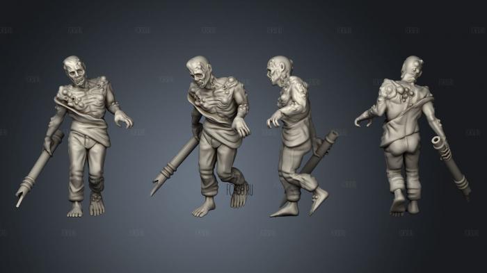 Walker Zombie 30 stl model for CNC